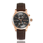 Hugo Boss Jet Chronograph Grey Dial Brown Leather Strap Watch for Men - 1513281