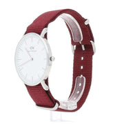 Daniel Wellington Classic Roselyn White Dial Red NATO Strap Watch For Women - DW00100272