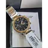 Emporio Armani Chronograph Black Dial Two Tone Steel Strap Watch For Men - AR11521