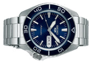 Seiko 5 Sports Automatic Blue Dial Silver Steel Strap Watch for Men - SRPK97K1