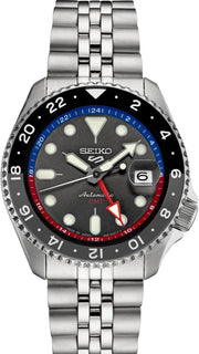 Seiko 5 Sports Special Edition Automatic Grey Dial Silver Steel Strap Watch For Men - SSK019K1