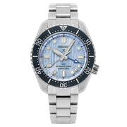 Seiko Prospex Limited Edition Automatic GMT Glacier Blue Dial Silver Steel Strap Watch For Men - SPB385J1