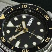 Seiko 5 Sports Automatic Black Dial Silver Steel Strap Watch For Men - SRPD57K1