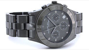 Marc Jacobs Blade Chronograph Black Dial Black Steel Strap Watch for Women - MBM3103