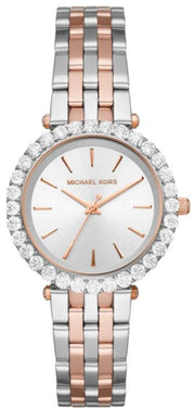 Michael Kors Darci Quartz Silver Dial Two Tone Steel Strap Watch For Women - MK4515