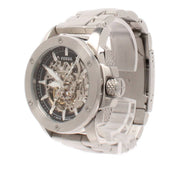 Fossil Modern Machine Automatic Silver Dial Silver Steel Strap Watch for Men - ME3081