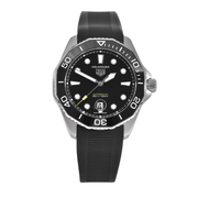 Tag Heuer Aquaracer Professional 300 Automatic Black Dial Black Rubber Strap Watch for Men - WBP201A.FT6197