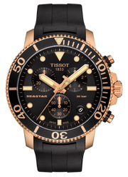Tissot Seastar 1000 Chronograph Black Dial Black Rubber Strap Watch For Men - T120.417.37.051.00