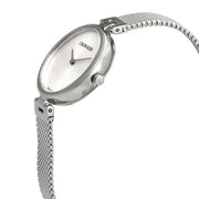 Calvin Klein Authentic Silver Dial Silver Mesh Bracelet Watch for Women - K8G23126