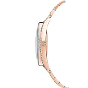 Swarovski Crystalline Aura Silver Dial Rose Gold Steel Strap Watch for Women - 5519459