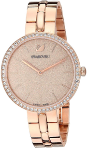 Swarovski Cosmopolitan Diamond Powder Gold Dial Rose Gold Steel Strap Watch for Women - 5517800