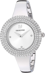 Swarovski Crystal Rose Silver Dial Silver Steel Strap Watch for Women - 5483853