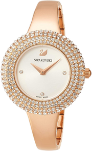 Swarovski Crystal Rose Silver Dial Rose Gold Steel Strap Watch for Women - 5484073