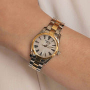 Tissot T Wave Lady White Mother of Pearl Dial Two Tone Steel Strap Watch For Women - T112. 210. 22. 113. 00