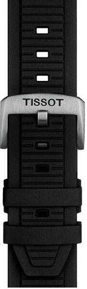 Tissot T Race Chronograph White Dial Black Rubber Strap Watch For Men - T141.417.17.011.00