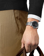 Tissot Le Locle Powermatic 80 Black Dial Silver Steel Strap Watch For Men - T006.407.11.053.00