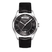 Tissot T One Automatic Black Dial Black Leather Strap Watch For Men - T038.430.16.057.00
