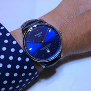 Tissot Chemin Des Tourelles Powermatic 80 Blue Dial Blue Leather Strap Watch for Men - T099.407.16.047.00