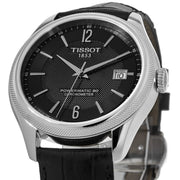 Tissot Ballade Powermatic 80 Cosc Black Dial Black Leather Strap Watch For Men - T108.408.16.057.00