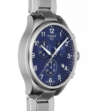 Tissot T Sport Chrono XL Classic Blue Dial Silver Steel Strap Watch For Men - T116.617.11.047.01