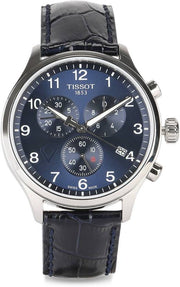 Tissot Chrono XL Viral Kohli Special Edition Blue Dial Blue Leather Strap Watch For Men - T116.617.16.047.01