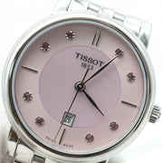 Tissot Carson Premium Lady Mother of Pearl Pink Dial Silver Steel Strap Watch For Women - T122.210.11.159.00