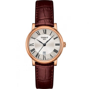 Tissot T Classic Carson Premium White Dial Brown Leather Strap Watch for Women - T122.207.36.033.00