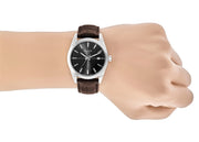 Tissot Gentlemen Black Dial Brown Leather Strap Watch for Men - T127.410.16.051.01