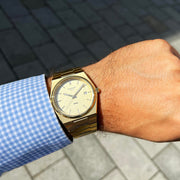 Tissot PRX Champagne Yellow Gold Dial Gold Steel Strap Watch for Men - T137.410.33.021.00