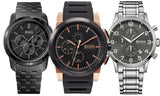 Hugo Boss Aeroliner Chronograph Black Dial Silver Steel Strap Watch for Men - 1513181