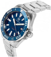 Tag Heuer Aquaracer Blue Dial Quartz Silver Steel Strap Watch for Men - WAY111C.BA0928