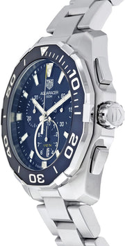 Tag Heuer Aquaracer Blue Dial SIlver Steel Strap Watch for Men - CAY111B.BA0927