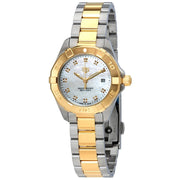 Tag Heuer Aquaracer Diamonds Mother of Pearl Dial Two Tone Steel Strap Watch for Men - WBD1422.BB0321