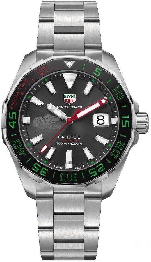 Tag Heuer Calibre 5 Match Timer CSL Edition Automatic Black Dial Silver Steel Strap Watch for Men – WAY201E.BA0927