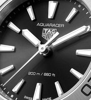 Tag Heuer Aquaracer Professional 200 Quartz Black Dial Silver Steel Strap Watch for Women - WBP1410.BA0622