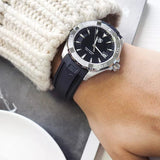 Tag Heuer Aquaracer Quartz Black Dial Black Rubber Strap Watch for Men - WAY1110.FT8021
