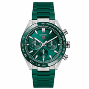 Tag Heuer Carrera Chronograph 44mm Green Dial Green Steel Strap Watch for Men - CBN2A1N.FT6238