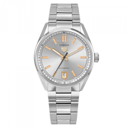 Tag Heuer Carrera Date Silver Dial Silver Steel Strap Watch for Women - WBN2310.BA0001