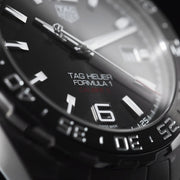 Tag Heuer Formula 1 Calibre 5 Chronograph Anthracite Dial Silver Steel Strap Watch for Men - WAZ2011.BA0842