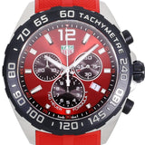 Tag Heuer Formula 1 Chronograph Red Dial Red Rubber Strap Watch for Men - CAZ101AN.FT8055