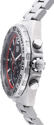 Tag Heuer Formula 1 Chronograph Black Dial Silver Steel Strap Watch for Men - CAZ101Y.BA0842
