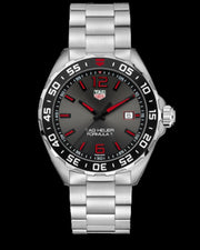 Tag Heuer Formula 1 Quartz Anthracite Dial Silver Steel Strap Watch for Men - WAZ1018.BA0842