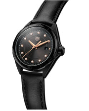 Tag Heuer Formula 1 Diamonds Black Dial Black Leather Strap Watch for Women - WBJ1417.FC8234