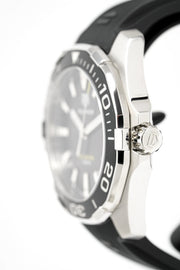 Tag Heuer Aquaracer Quartz Black Dial Black Rubber Strap Watch for Men -  WAY101A.FT6141