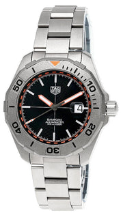 Tag Heuer Aquaracer Bamford Automatic Black Dial Grey Steel Strap Watch for Men - WAY208F.BF0638