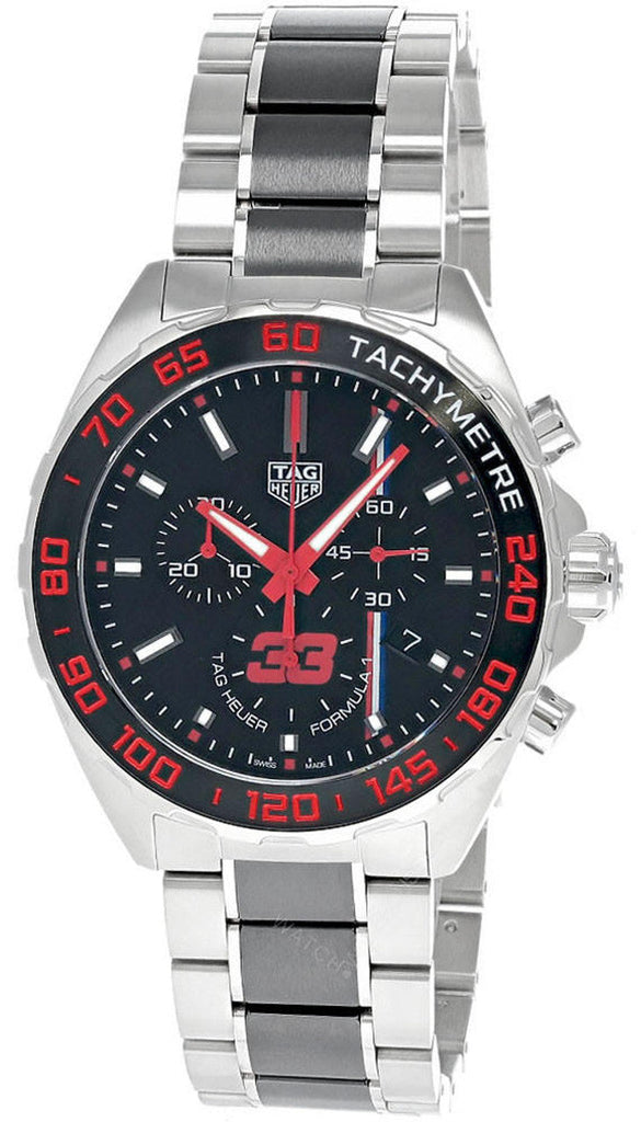 Tag Heuer Formula 1 Max Verstappen Limited Edition Grey Dial Two Tone Steel Strap Watch for Men - CAZ101U.BA0843