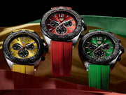 Tag Heuer Formula 1 Chronograph Red Dial Red Rubber Strap Watch for Men - CAZ101AN.FT8055