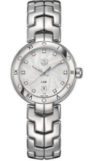 Tag Heuer Link Diamonds Silver Dial Silver Steel Strap Watch for Women - WAT1413.BA0954