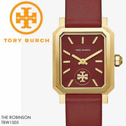 Tory Burch Robinson Quartz Red Dial Red Leather Strap Watch for Women - TBW1505