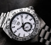 Tag Heuer Formula 1  Calibre 6 Automatic White Dial Silver Steel Strap Watch for Men - WAZ2013.BA0842